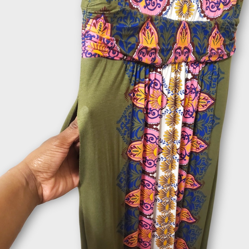 NWT Boden Antonia Maxi Dress Green Multi Oriental Garden Size US 10R - Picture 3 of 10